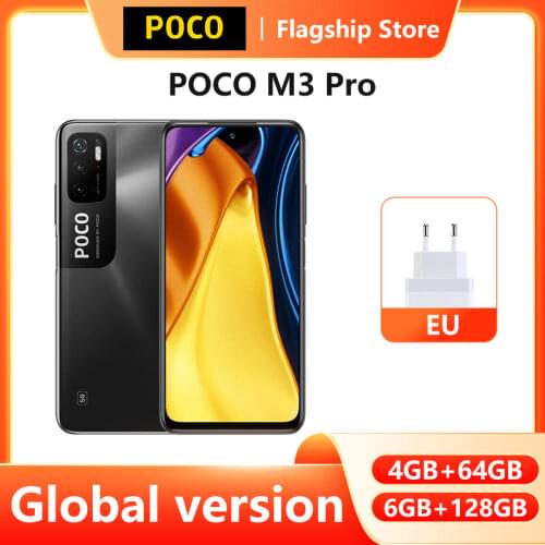 Global Version POCO M3 Pro NFC 5G Mobile Phone 4GB RAM 64GB ROM 5000mAh 48MP Triple Camera Octa Core Smartphone