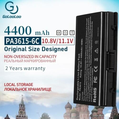 Golooloo 4400mAh 11.1v pabas115 Laptop Battery for Toshiba Equium L40 for Satellite PA3615U-1BRM PA3615U-1BRS PABAS115 L40 L45