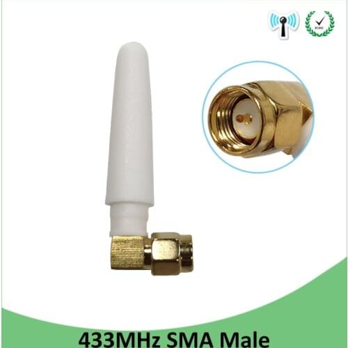 5pcs 433MHz Antenna 2.5dbi SMA Male Connector Plug 433 mhz directional antena waterproof antenne for Lorawan watermeter Gasmeter