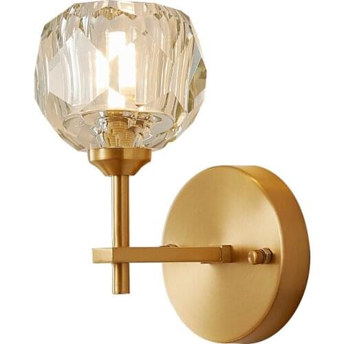 Postmodern Crystal Wall Lamp Luxury Hotel Bedroom Bedside Creative Nordic Living Room Tv Background Wall Corridor Lighting