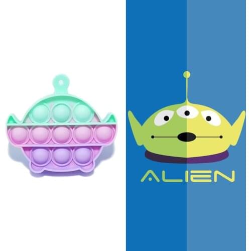 8.5 Cm Toy Story 4 Alien Pendant Squeeze Toys Cartoon Fidget Bubble Sensory Toy Anime Disney Antistress Stress Relief Toys