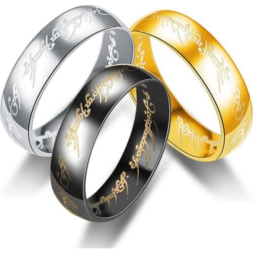 Midi Ring Tungsten One Ring of Power Gold the Movie of Ring Lvers Women and Men Fashion Jewelry Wholesale Free Drop ship