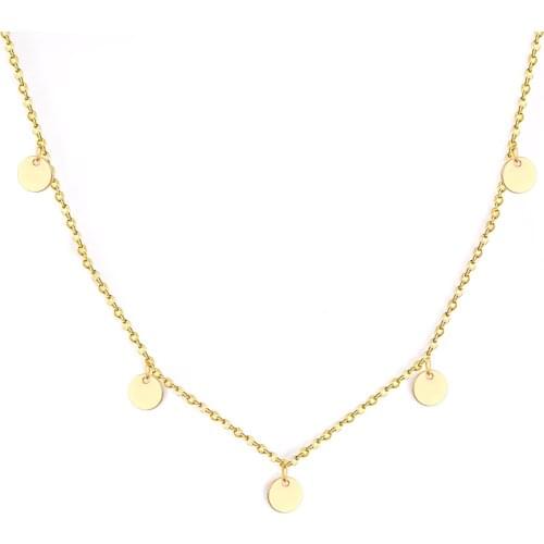 LUXUKISSKIDS 2020 Collier Choker 8mm Pendant Babygirl Gold Chain Necklace For Women Men Jewelry Stainless Steel Necklaces Set
