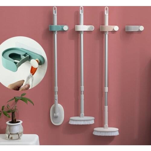 Multifunction Mop Hooks Bathroom Wall Mounted Storage Rack Not punched RackBrush Broom Hanger Kitchen Organizer Hooks