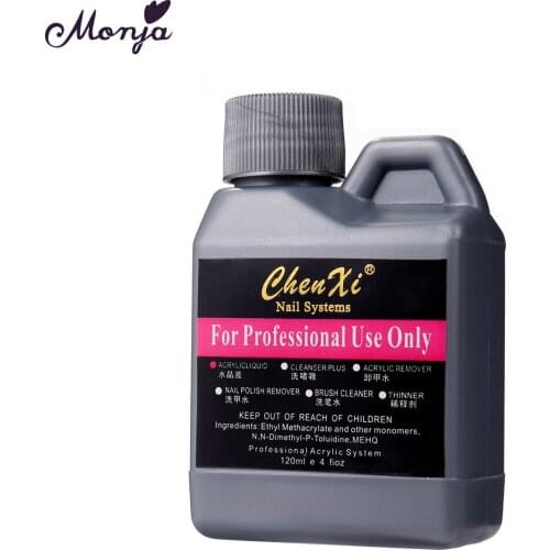 Monja 1 Bottle 120ml Nail Art Acrylic Liquid French Nail Tip Extension Pattern DIY Painting Carving Crystal Liquid Manicure Tool