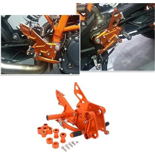 Motorcycle CNC Adjustable Footrest Foot Rest Pegs Rear Sets Rearset For KTM Duke 125 200 390 2011-2017 2013 2014 2015 2016