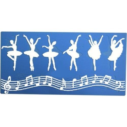 Ballerina Music Silicone Mold Cake Lace Cake Mold Sugar Lace Mat Cake Decorating Tool Kitchen Baking Tool