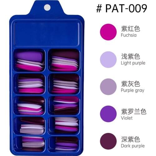 100PCS/Box False Acrylic Nails Coffin Fake Nails Tips Matte Colorful Fasle Nails Art Tips Fake Nails for Girls Nail Art
