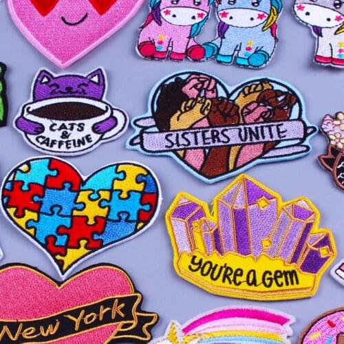 Youre A Gem Patch Iron On Patches Cartoon Embroidered Patches For Clothing Heart Stripe Applique Badge Patch On Clothes Parches