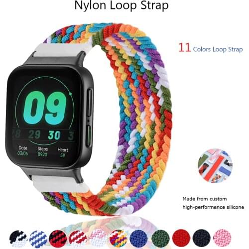 Nylon Elastic band for Oppo watch strap 41mm 46mm Braided Solo Loop wristband bracelet for Oppo watch band 41mm 46mm correa