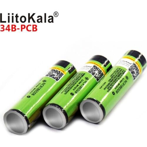 Original LiitoKala Protected 100% Original NCR18650B 18650 Rechargeable battery 3400 mAh with 3.7V For Flashlight batteries