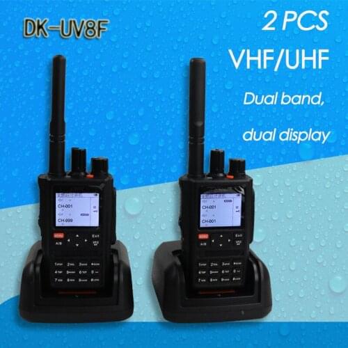 2PCS DONGKE UV 8F portable powerful radios Walkie Talkie 10km CB Radio station yaesu sq Transceiver VHF Radio comunicador