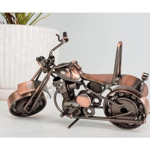 Retro Creative Motorcycle Art Sculpture Metal Vivid Appearance Motorcycle Art Model Retro wrought iron motorcycle model