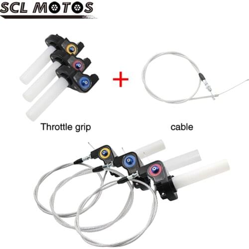 SCL MOTOS 7/8'' 22mm Motorcycle Parts Throttle Grip Settle Twist Gas Throttle Handle For Motorcycle Pit Dirt Bike Motocross ATV