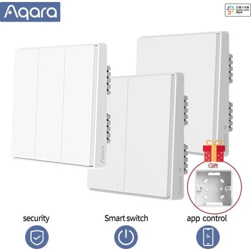 Aqara D1 Smart Switch wireless switch Single Fire wire ZigBee Wireless 3 Key Wall Switch Smart home Light Control for mijia app