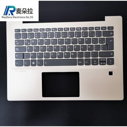 SP Spainish New Original For Lenovo ideapad 520S-14 520S-14IKB 7000-14 Palmrest Assembly w/ LA backlit Keyboard and FP HOLE GOLD