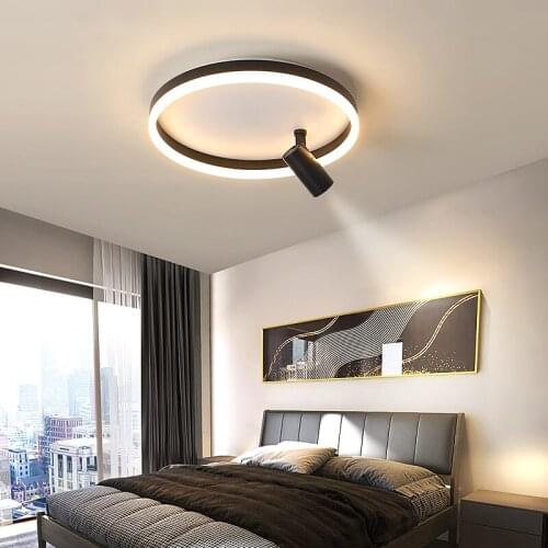Led Ceiling Lamp For Bedroom Living Room Study Modern Creative Dimmable With Remote Control Round Chandelier Lighting Fixture