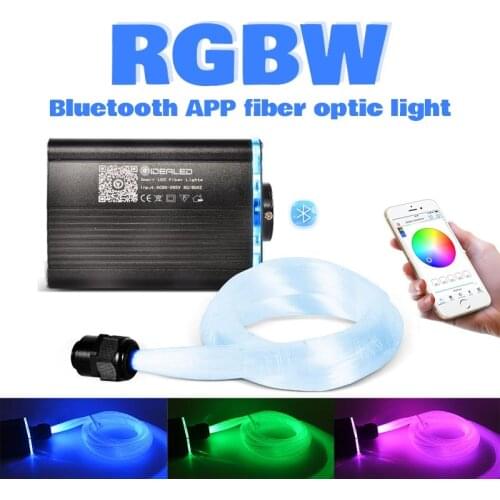 LED Optic Fiber Lights Smart APP control RGBW Starry Sky Effect Ceiling Light 2-5m Optical Fiber Cable available Car Decoration