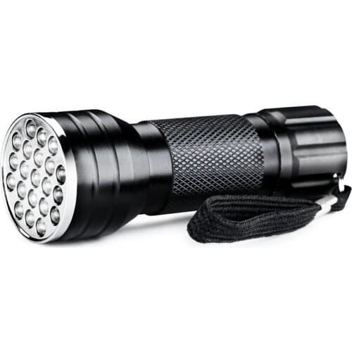 UV LED Flashlight 21LED 395-400nm Portable linterna torch Ultraviolet Black Light lamp for Pet stains