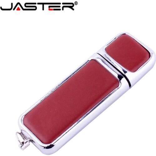 JASTER promotion Fashion brown Creative leather USB flash drive 2.0 4GB 8GB 16GB 32GB 64GB External Storage memory stick