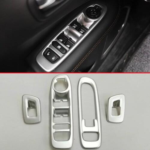 ABS Pearl Chrome Interior buttons panel Cover Trim For Jeep Compass 2017 2018