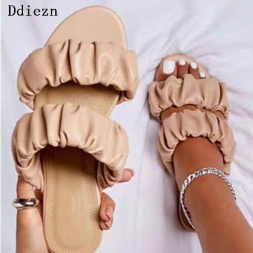 Slippers Women Sandals 2021 New Flip Flop Summer Shoe Casual Flip flops Indoor Round Toe Slides Female Shoes Beach Slide