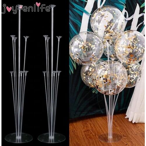 1set 14 Tubes Balloon Holder Balloons Stand Column Confetti Balloon Kids Birthday Party Baby Shower Wedding Decoration Supplies