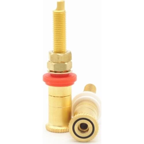 2PCS Pure copper placer gold plating imitation WBT speaker terminal Audio socket Audio and video equipment
