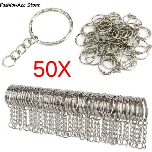 10/50pcs/Lot Classic Key Chain Ring Metal Swivel Lobster Clasp Clips Key Hooks Keychain Split Ring DIY Bag Jewelry Wholeales