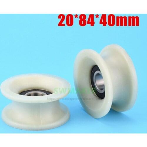 20*84*40mm lifting wheel for injection molding machine / safety door / push pull sliding , 25mm diameter track, nylon pulley