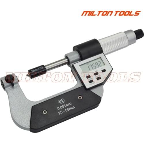 25-50mm Digital Screw Thread Micrometers with double measuring forces