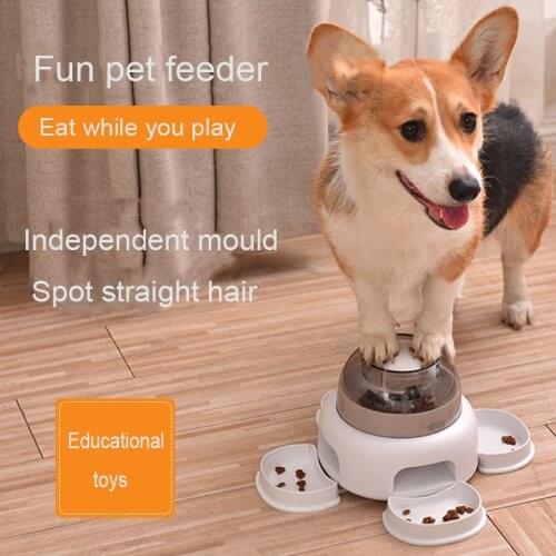 Dog Accessories Pet Food Leaker Feed Bowls Storage Press Feeder Dog Food Leakage Device Intelligence Training Pet Tableware