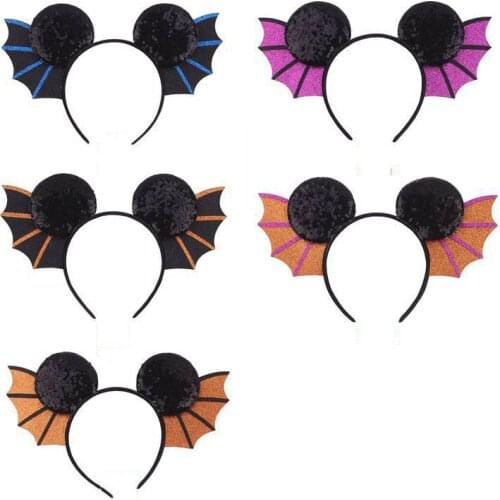 Disney 1pcs Halloween adult children head buckle demon bat wings headband Halloween party costume party dress up headband
