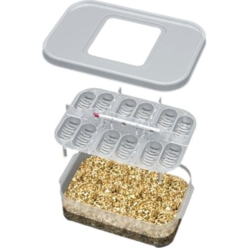 12 Grids Hatch Box Snake Lizard Reptile Egg Tray Boxes Hatching Eggs Device Climbing Pet Tortoise Turtle Incubator Supplies C42