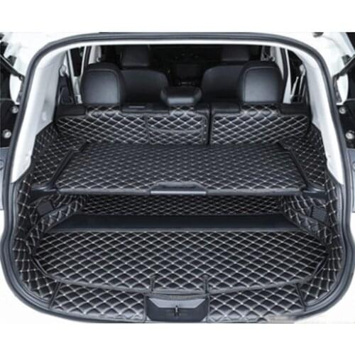 Good mats! Full set car trunk mats for Nissan X-trail T32 7 seats 2019 waterproof boot carpets cargo liner for Xtrail 2018-2014