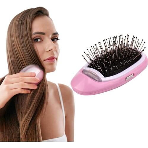 Ionic Hair Brush Portable Electric Magic Negative Ion Hair Comb Anti-static Massage Hairbrush Take Out Frizz Hair Brush