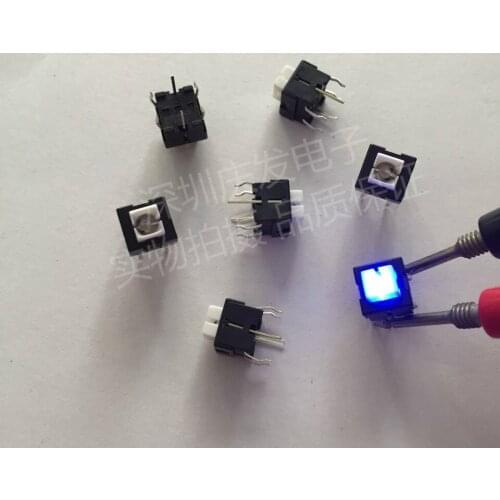 Quality Tact Switch With Light LED 8*8 Highlight Blue Reset Washer Hood Switch
