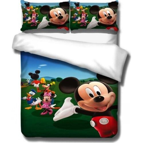 Disney Mickey Minnie Comforter Cover Bedding Sets Pillowcases Twin Full Queen King Bedroom Decoration Duvet Cover Set 3pcs