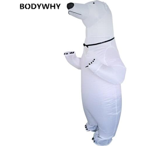 Polar Bear Mascot Inflatable Costume Suits Cosplay Party Game Dress Outfits Clothing Advertising Carnival Halloween Easter Adult