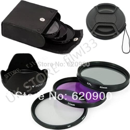 Lens cap +Lens Hood+58mm CPL UV filter kit set for Canon EOS 500D/Rebel T1i 450D 500D 550D 600D 650D 700D
