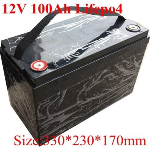 Lifepo4 12v 100ah Battery Pack Rechargeable Bateria Litio for Electric Tricycle Power Boat Inverter Battery + Charger
