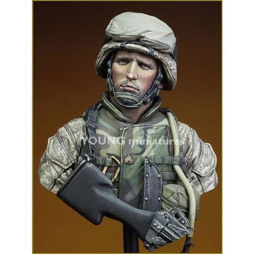 1/10Crazy King Model resin bust World War II war Fei Lujie camp package gk hand white model military model X50