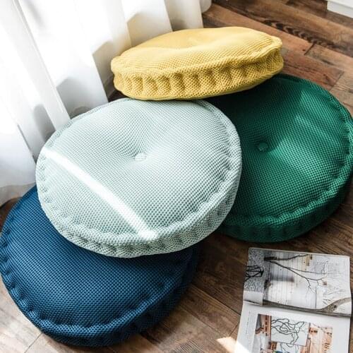Fashion Modern Solid Color Sofa Seat Cushion Mesh Breathable Chair Cushion Thicken Office Seat Cushion Bedroom Floor Cushion