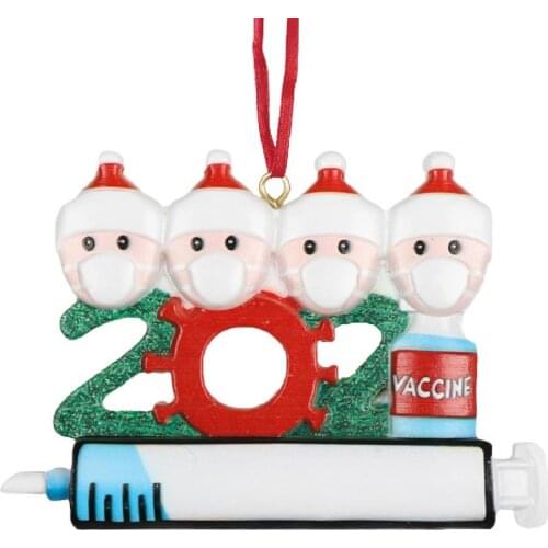 Cartoon DIY Christmas Tree Hanging Ornament Cute Survivors Resin Family Hanging Pendant Christmas Ornament Christmas Tree Decor