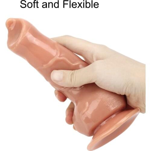 Soft Sex Toy Realistic Dildo Animal Penis Consoladores Femenino Anal Plug for Women Big Dildos