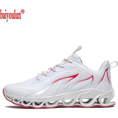 2021 New Running Shoes Blade Cushioning Sneakers for Men Breathable Sports Shoes Outdoor Athletic Training Walking Sneakers