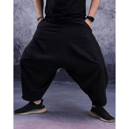 Shift Harlem pants trendy mens pants Harlem pants fashion stylist summer nine point pants loose show thin radish pants