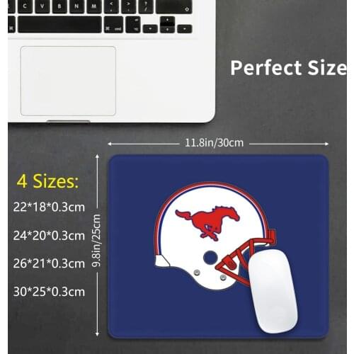 Smu Football Helmet Mouse Pad DIY Print Cushion Smu Football Foot Ball Southern Methodist University South