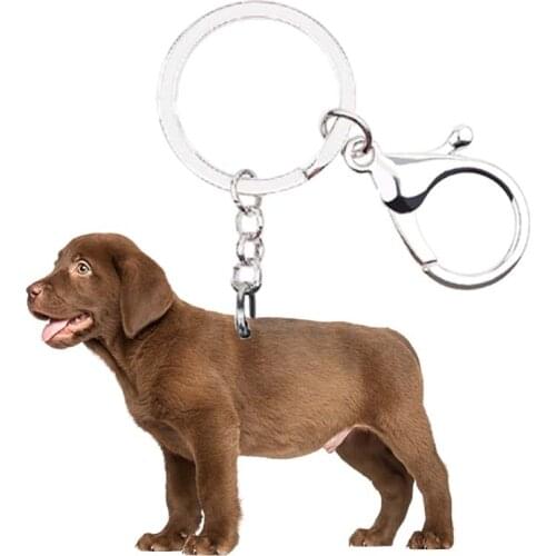 Labrador retriever Dog Keychain Animal NOT 3D llaveros kawaii for him her xmas gift car key accessories cute charms trendy ring