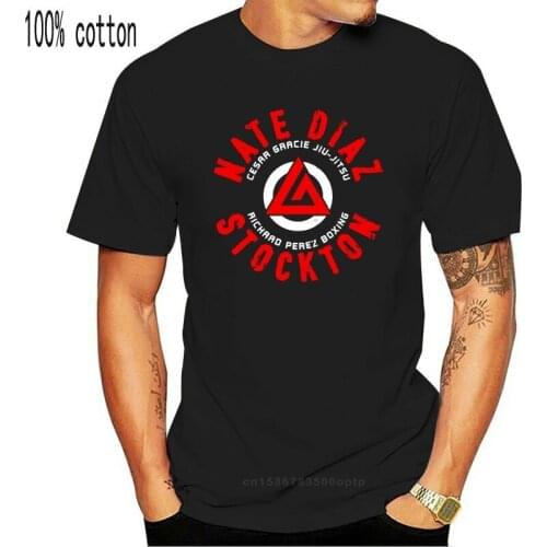 Nate Diaz T-Shirt Cesaa Gaacie Jiu-Jitsu Stockton Vintage T-Shirt Black Men-W Men Clothes Tee Shirt